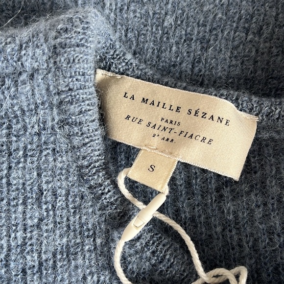 NWOT Sezane Gaspard Vintage Blue Cardigan Sweater SMALL - Picture 6 of 15